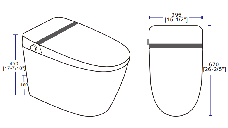 intelligente Toilette für Europa CL-616 Spezifikation