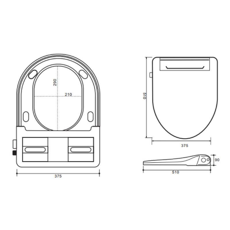 electronic toilet seat spec