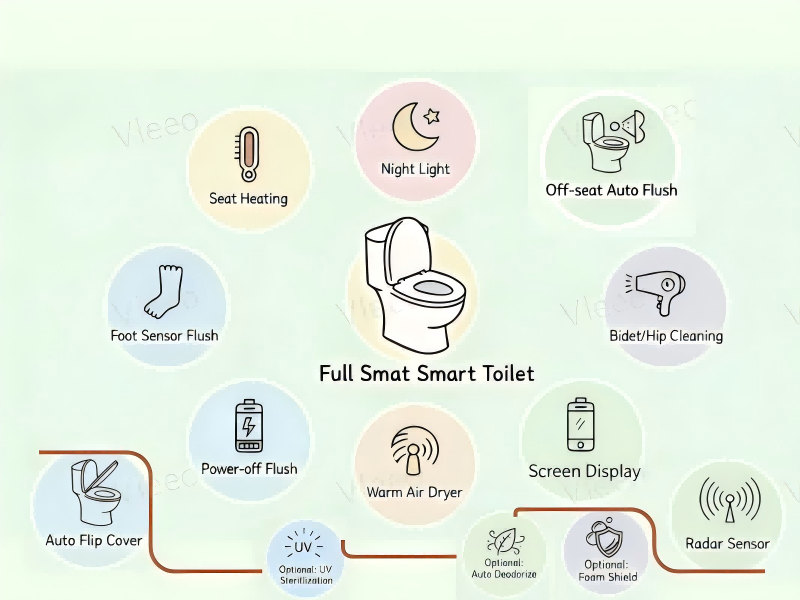 full smart toilet functions