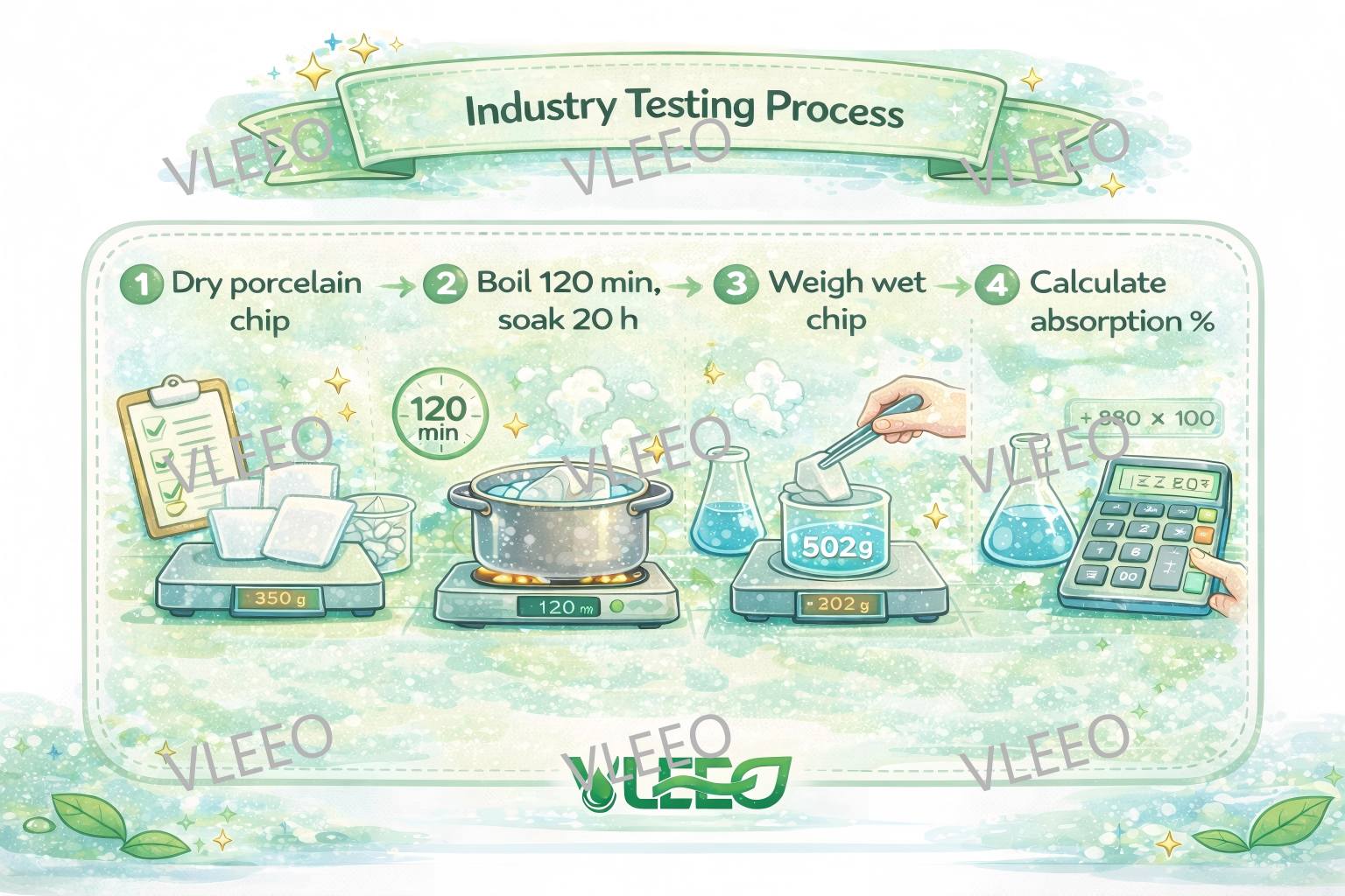 toilet water absorption rate testing way