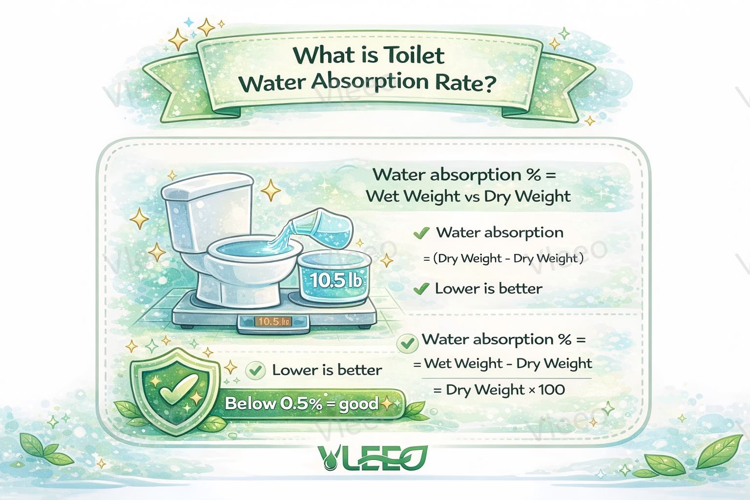 what is toilet water absorption rate