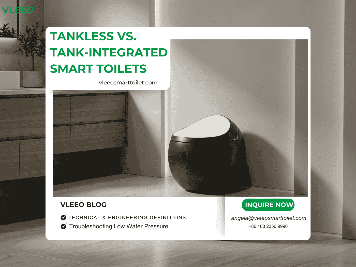Tankless vs. Tank-Integrated Smart Toilets