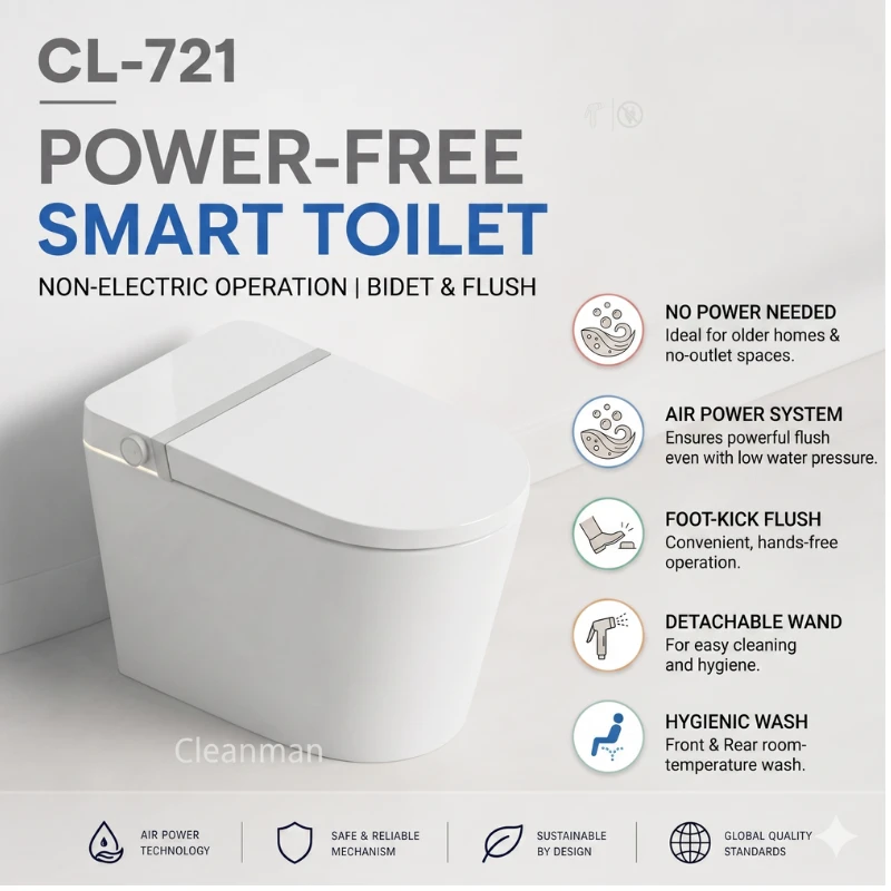 CL-721 Ikke-elektrisk bidet-toilet