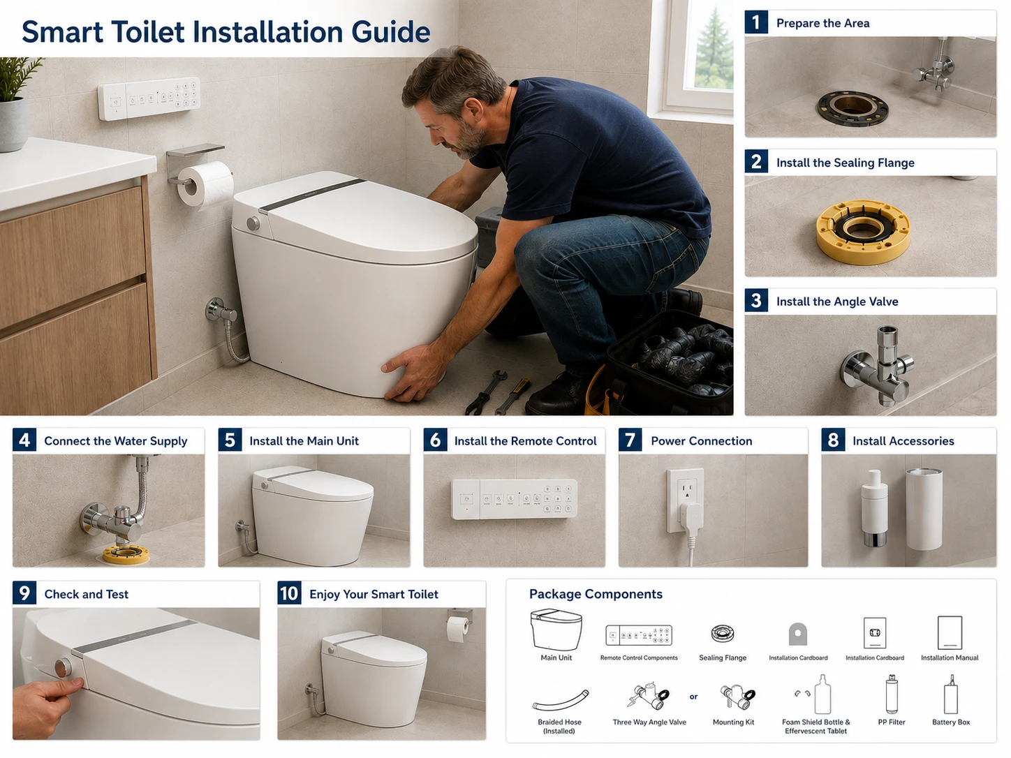 Smart toilet installation requirements