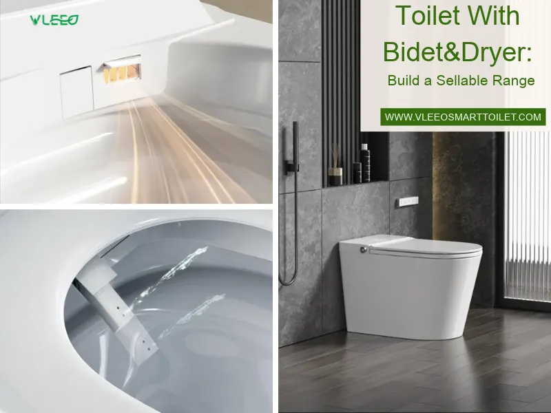 Toilet With Bidet and Dryer