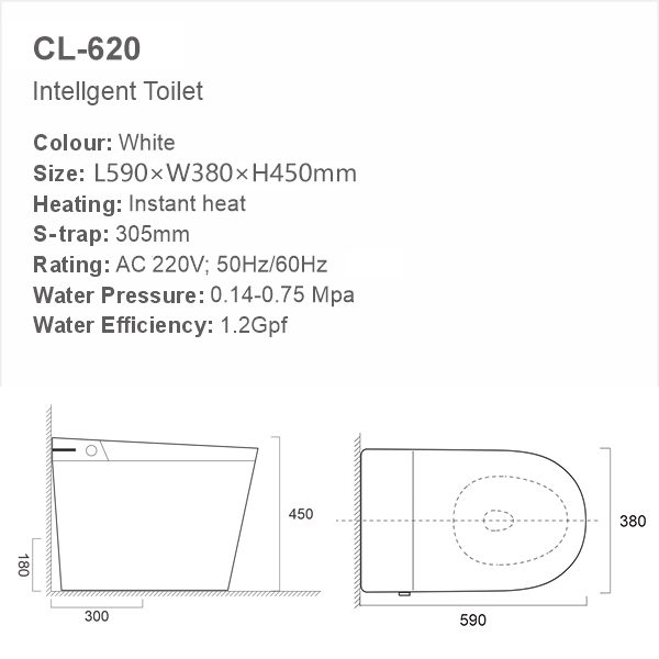 smart toilet wholesaler CL-620