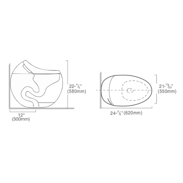 toilettes intelligentes en forme d'œuf